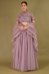 High Neck Collar Blouse Lehenga3849 video